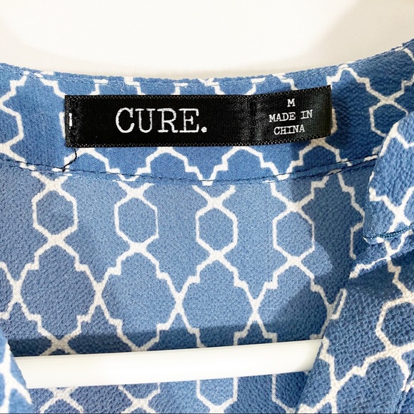 CURE. HIGH LOW ROLL CUFF BLOUSE - SZ M - Picture 3 of 7